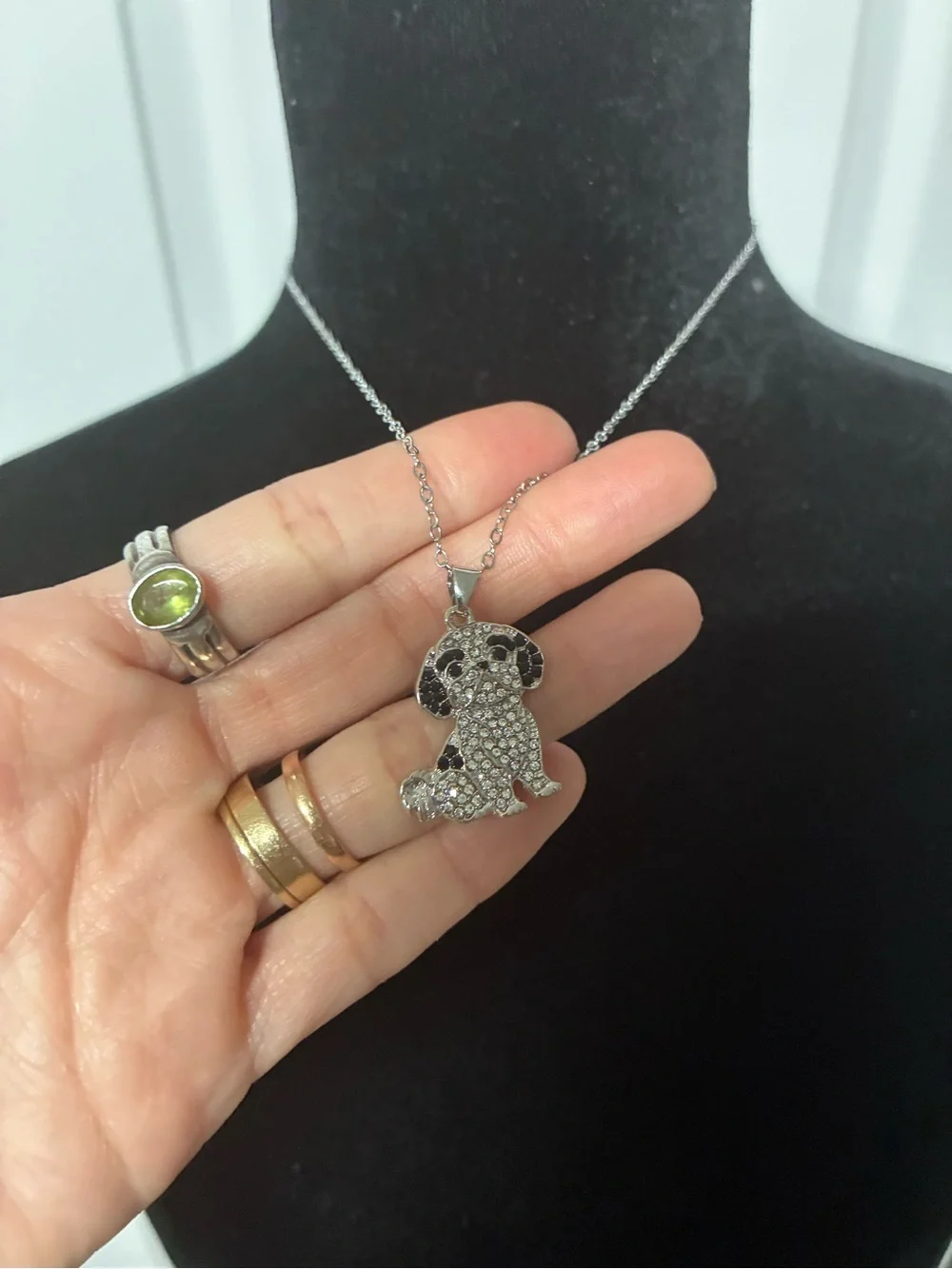 Silver Dog Pendant Necklace - Women Jewelry